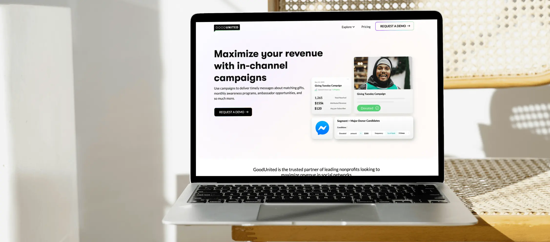 New website of the Goodunited, fundraising platform, designed and developed by Azwedo agency