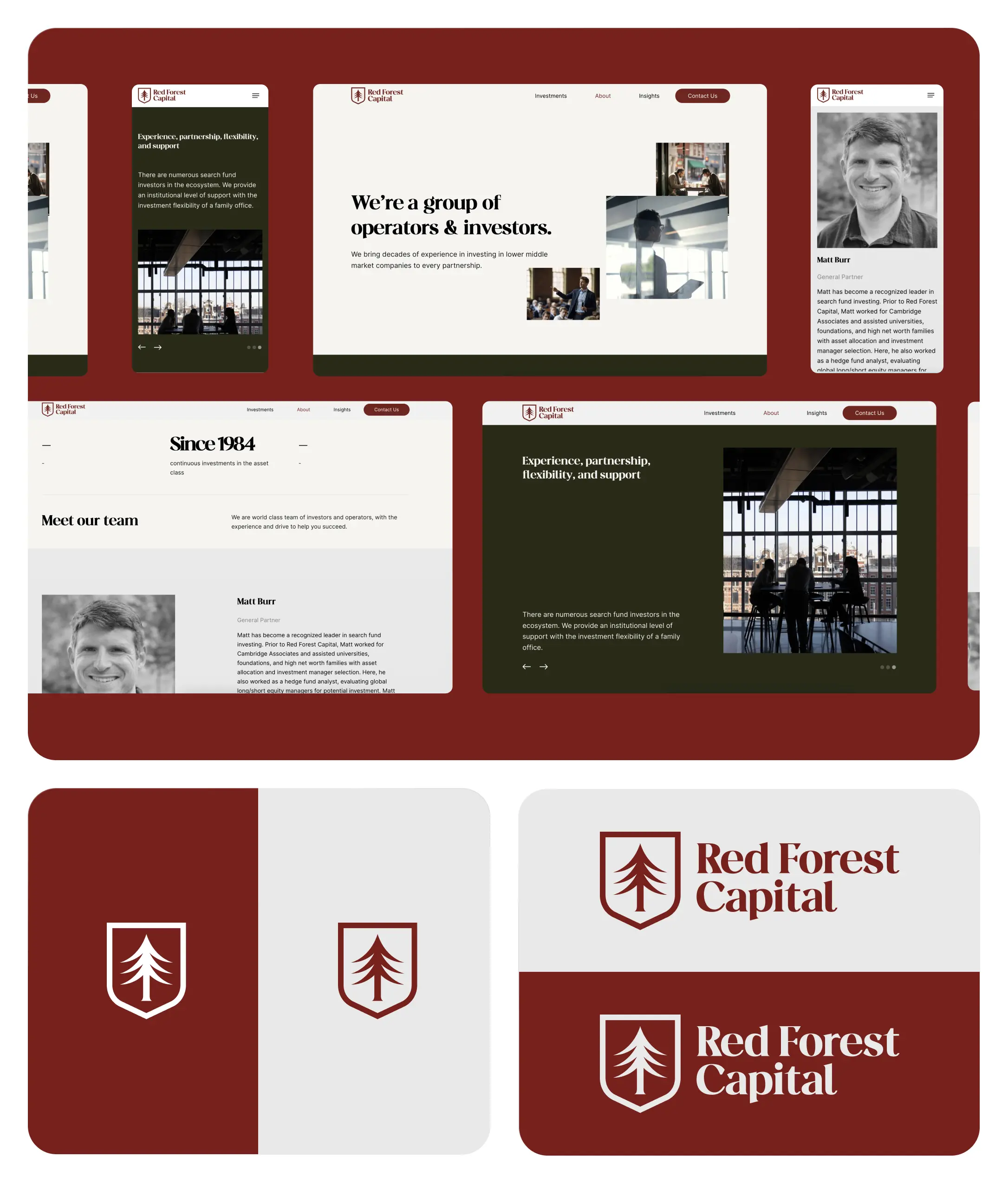 Rebranded website of the Red Forest Capital
